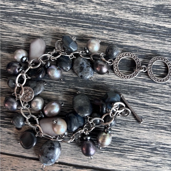 Vintage Silpada Black and Gray Charm Bracelet - Picture 6 of 6